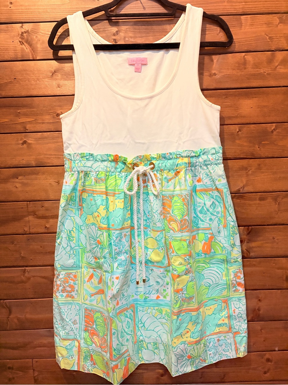 Lilly Pulitzer Nettie Dress Just Add Lemon Patchwork Print T Shirt Dress